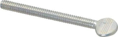 Value Collection - 1/4-20 Oval Shoulderless Grade 2 Steel Thumb Screw - 2-1/2" OAL, Zinc-Plated Finish - Eagle Tool & Supply
