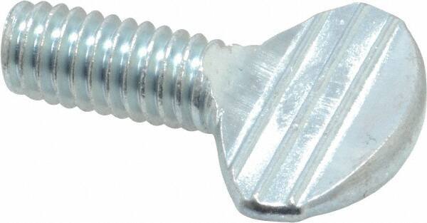 Value Collection - 5/16-18 Oval Shoulderless Grade 2 Steel Thumb Screw - 3/4" OAL, Zinc-Plated Finish - Eagle Tool & Supply