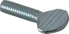 Value Collection - 5/16-18 Oval Shoulderless Grade 2 Steel Thumb Screw - 1" OAL, Zinc-Plated Finish - Eagle Tool & Supply