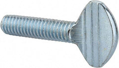 Value Collection - 5/16-18 Oval Shoulderless Grade 2 Steel Thumb Screw - 1-1/4" OAL, Zinc-Plated Finish - Eagle Tool & Supply