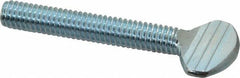 Value Collection - 5/16-18 Oval Shoulderless Grade 2 Steel Thumb Screw - 2" OAL, Zinc-Plated Finish - Eagle Tool & Supply