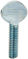 Value Collection - 3/8-16 Oval Shoulderless Grade 2 Steel Thumb Screw - 1-1/4" OAL, Zinc-Plated Finish - Eagle Tool & Supply