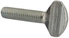 Value Collection - 3/8-16 Oval Shoulderless Grade 2 Steel Thumb Screw - 1-1/2" OAL, Zinc-Plated Finish - Eagle Tool & Supply
