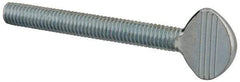 Value Collection - 3/8-16 Oval Shoulderless Grade 2 Steel Thumb Screw - 3" OAL, Zinc-Plated Finish - Eagle Tool & Supply