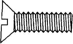 Value Collection - #10-24 UNC, 2" OAL Slotted Drive Machine Screw - Flat Head, Brass, Without Washer - Eagle Tool & Supply