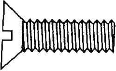 Value Collection - #10-24 UNC, 2" OAL Slotted Drive Machine Screw - Flat Head, Brass, Without Washer - Eagle Tool & Supply
