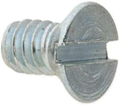 Value Collection - #3-48 UNC, 3/16" OAL Slotted Drive Machine Screw - Flat Head, Grade 2 Steel, Zinc-Plated Finish, Without Washer - Eagle Tool & Supply