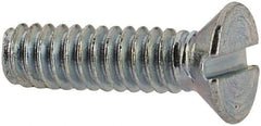 Value Collection - #3-48 UNC, 3/8" OAL Slotted Drive Machine Screw - Flat Head, Grade 2 Steel, Zinc-Plated Finish, Without Washer - Eagle Tool & Supply