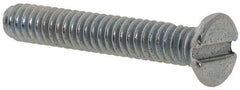 Value Collection - #3-48 UNC, 5/8" OAL Slotted Drive Machine Screw - Flat Head, Grade 2 Steel, Zinc-Plated Finish, Without Washer - Eagle Tool & Supply