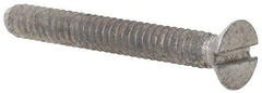 Value Collection - #4-40 UNC, 7/8" OAL Slotted Drive Machine Screw - Flat Head, Grade 2 Steel, Zinc-Plated Finish, Without Washer - Eagle Tool & Supply