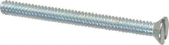 Value Collection - #4-40 UNC, 1-1/4" OAL Slotted Drive Machine Screw - Flat Head, Grade 2 Steel, Zinc-Plated Finish, Without Washer - Eagle Tool & Supply