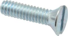 Value Collection - #5-40 UNC, 1/2" OAL Slotted Drive Machine Screw - Flat Head, Grade 2 Steel, Zinc-Plated Finish, Without Washer - Eagle Tool & Supply