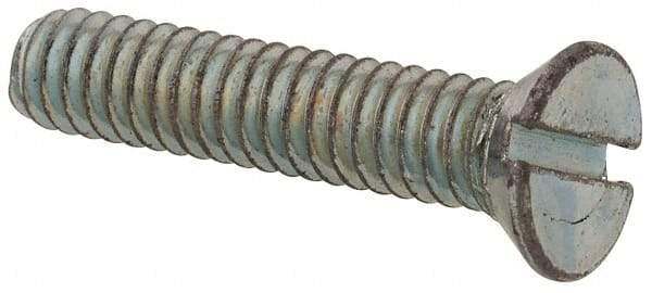 Value Collection - #5-40 UNC, 5/8" OAL Slotted Drive Machine Screw - Flat Head, Grade 2 Steel, Zinc-Plated Finish, Without Washer - Eagle Tool & Supply