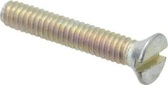 Value Collection - #5-40 UNC, 3/4" OAL Slotted Drive Machine Screw - Flat Head, Grade 2 Steel, Zinc-Plated Finish, Without Washer - Eagle Tool & Supply