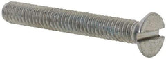 Value Collection - #5-40 UNC, 1" OAL Slotted Drive Machine Screw - Flat Head, Grade 2 Steel, Zinc-Plated Finish, Without Washer - Eagle Tool & Supply