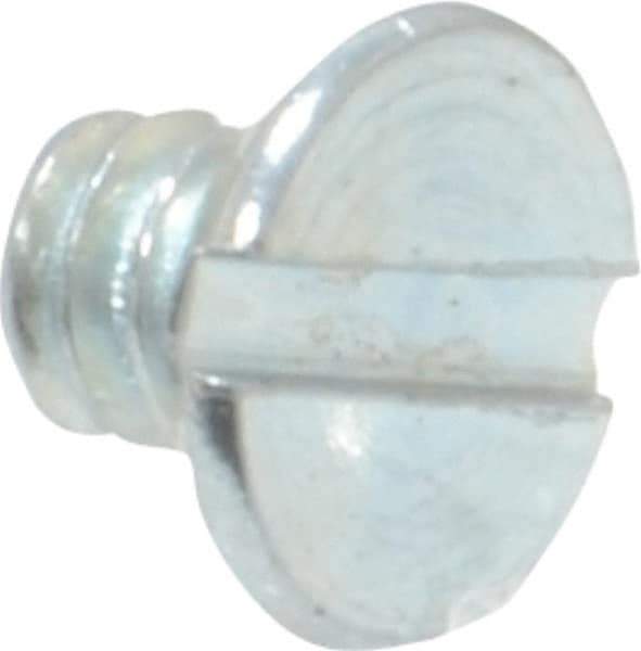 Value Collection - #6-32 UNC, 3/16" OAL Slotted Drive Machine Screw - Flat Head, Grade 2 Steel, Zinc-Plated Finish, Without Washer - Eagle Tool & Supply