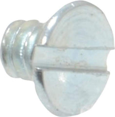 Value Collection - #6-32 UNC, 3/16" OAL Slotted Drive Machine Screw - Flat Head, Grade 2 Steel, Zinc-Plated Finish, Without Washer - Eagle Tool & Supply