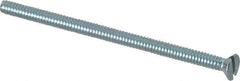 Value Collection - #6-32 UNC, 2-1/2" OAL Slotted Drive Machine Screw - Flat Head, Grade 2 Steel, Zinc-Plated Finish, Without Washer - Eagle Tool & Supply