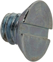 Value Collection - #8-32 UNC, 3/16" OAL Slotted Drive Machine Screw - Flat Head, Grade 2 Steel, Zinc-Plated Finish, Without Washer - Eagle Tool & Supply
