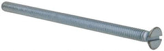 Value Collection - #8-32 UNC, 3" OAL Slotted Drive Machine Screw - Flat Head, Grade 2 Steel, Zinc-Plated Finish, Without Washer - Eagle Tool & Supply