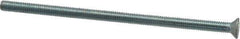 Value Collection - #10-32 UNF, 4" OAL Slotted Drive Machine Screw - Flat Head, Grade J82 Steel, Zinc-Plated Finish, Without Washer - Eagle Tool & Supply
