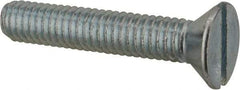 Value Collection - 5/16-18 UNC, 1-3/4" OAL Slotted Drive Machine Screw - Flat Head, Grade 2 Steel, Zinc-Plated Finish, Without Washer - Eagle Tool & Supply