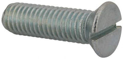 Value Collection - 1/2-13 UNC, 1-3/4" OAL Slotted Drive Machine Screw - Flat Head, Grade 2 Steel, Zinc-Plated Finish, Without Washer - Eagle Tool & Supply