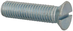 Value Collection - 1/2-13 UNC, 2" OAL Slotted Drive Machine Screw - Flat Head, Grade J82 Steel, Zinc-Plated Finish, Without Washer - Eagle Tool & Supply