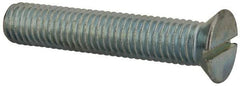 Value Collection - 1/2-13 UNC, 2-3/4" OAL Slotted Drive Machine Screw - Flat Head, Grade J82 Steel, Zinc-Plated Finish, Without Washer - Eagle Tool & Supply