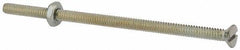 Value Collection - #10-24 UNC, 4" OAL Slotted Drive Machine Screw - Flat Head, Grade 2 Steel, Zinc-Plated Finish, Without Washer - Eagle Tool & Supply