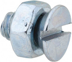 Value Collection - 1/4-20 UNC, 1/2" OAL Slotted Drive Machine Screw - Flat Head, Grade 2 Steel, Zinc-Plated Finish, Without Washer - Eagle Tool & Supply