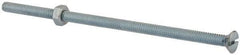 Value Collection - 1/4-20 UNC, 6" OAL Slotted Drive Machine Screw - Flat Head, Grade J82 Steel, Zinc-Plated Finish, Without Washer - Eagle Tool & Supply