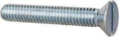 Value Collection - 5/16-18 UNC, 2" OAL Slotted Drive Machine Screw - Flat Head, Grade 2 Steel, Zinc-Plated Finish, Without Washer - Eagle Tool & Supply