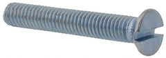 Value Collection - M3x0.50, 20mm OAL Slotted Drive Machine Screw - Flat Head, Grade 4.8 Steel, Zinc-Plated Finish, Without Washer - Eagle Tool & Supply