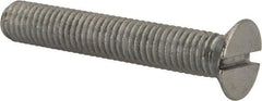 Value Collection - M8x1.25, 50mm OAL Slotted Drive Machine Screw - Flat Head, Grade 4.8 Steel, Zinc-Plated Finish, Without Washer - Eagle Tool & Supply