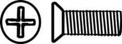 Value Collection - M6x1.00 Metric Coarse, 40mm OAL Phillips Drive Machine Screw - Flat Head, Grade 4.8 Steel, Zinc-Plated Finish, Without Washer - Eagle Tool & Supply