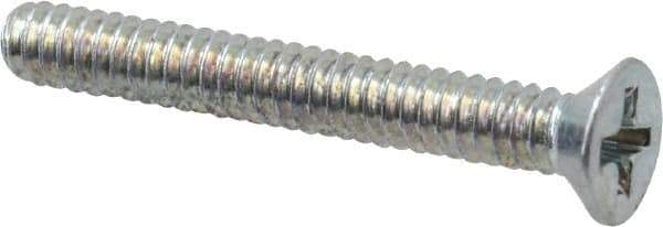 Value Collection - #4-40 UNC, 7/8" OAL Phillips Drive Machine Screw - Flat Head, Grade 2 Steel, Zinc-Plated Finish, Without Washer - Eagle Tool & Supply