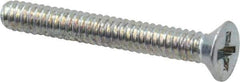 Value Collection - #4-40 UNC, 7/8" OAL Phillips Drive Machine Screw - Flat Head, Grade 2 Steel, Zinc-Plated Finish, Without Washer - Eagle Tool & Supply