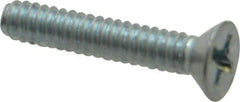 Value Collection - #6-32 UNC, 3/4" OAL Phillips Drive Machine Screw - Flat Head, Grade 2 Steel, Zinc-Plated Finish, Without Washer - Eagle Tool & Supply