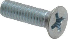 Value Collection - #8-32 UNC, 5/8" OAL Phillips Drive Machine Screw - Flat Head, Grade 2 Steel, Zinc-Plated Finish, Without Washer - Eagle Tool & Supply