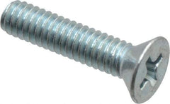 Value Collection - #8-32 UNC, 3/4" OAL Phillips Drive Machine Screw - Flat Head, Grade 2 Steel, Zinc-Plated Finish, Without Washer - Eagle Tool & Supply