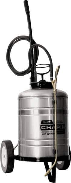 Chapin - 6 Gal Cart Sprayer - Stainless Steel Tank, Industrial Cart Sprayer - Eagle Tool & Supply