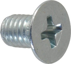Value Collection - #10-32 UNF, 5/16" OAL Phillips Drive Machine Screw - Flat Head, Grade 2 Steel, Zinc-Plated Finish, Without Washer - Eagle Tool & Supply