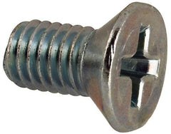 Value Collection - #10-32 UNF, 3/8" OAL Phillips Drive Machine Screw - Flat Head, Grade 2 Steel, Zinc-Plated Finish, Without Washer - Eagle Tool & Supply