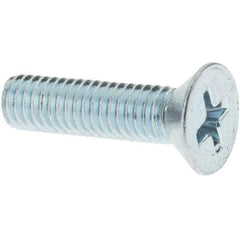 Value Collection - #10-32 UNF, 3/4" OAL Phillips Drive Machine Screw - Flat Head, Grade 2 Steel, Zinc-Plated Finish, Without Washer - Eagle Tool & Supply