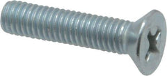 Value Collection - #10-32 UNF, 7/8" OAL Phillips Drive Machine Screw - Flat Head, Grade 2 Steel, Zinc-Plated Finish, Without Washer - Eagle Tool & Supply