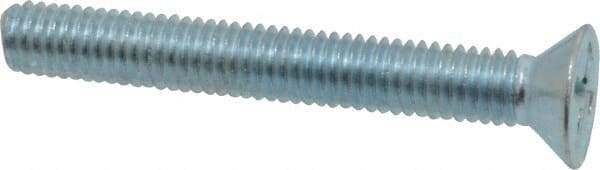 Value Collection - #10-32 UNF, 1-1/2" OAL Phillips Drive Machine Screw - Flat Head, Grade 2 Steel, Zinc-Plated Finish, Without Washer - Eagle Tool & Supply
