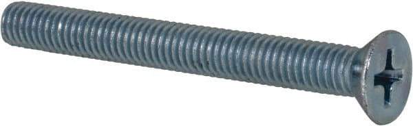 Value Collection - #10-32 UNF, 1-3/4" OAL Phillips Drive Machine Screw - Flat Head, Grade 2 Steel, Zinc-Plated Finish, Without Washer - Eagle Tool & Supply