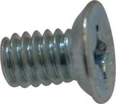 Value Collection - #12-24 UNC, 3/8" OAL Phillips Drive Machine Screw - Flat Head, Grade 2 Steel, Zinc-Plated Finish, Without Washer - Eagle Tool & Supply