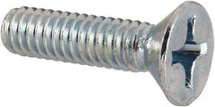 Value Collection - #12-24 UNC, 7/8" OAL Phillips Drive Machine Screw - Flat Head, Grade J82 Steel, Zinc-Plated Finish, Without Washer - Eagle Tool & Supply